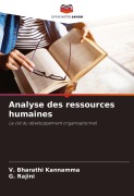 Cover-Bild zum Titel 'Analyse des ressources humaines' von 'V. Bharathi Kannamma, G. Rajini'