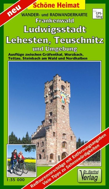 Wander- und Radwanderkarte Naturpark Frankenwald, Ludwigsstadt, Lehesten, Teuschnitz und Umgebung - 