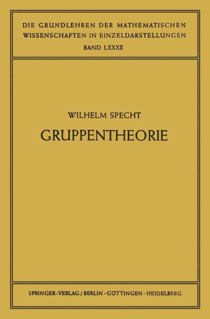 Gruppentheorie - Wilhelm Specht