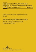 Cover-Bild zum Titel 'Klinische Sprechwissenschaft' von ''