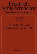 Cover-Bild zum Titel 'Vorlesungen zur Hermeneutik und Kritik' von ''
