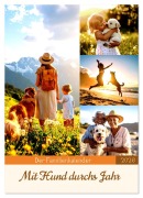 Cover-Bild zum Titel 'Der Familienkalender - Mit Hund durchs Jahr (Wandkalender 2026 DIN A2 hoch), CALVENDO Monatskalender' von 'Ivy Mueller'