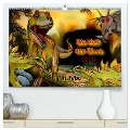 Die Welt der Dinos (hochwertiger Premium Wandkalender 2025 DIN A2 quer), Kunstdruck in Hochglanz - Rufebo Rufebo