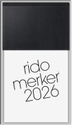 Cover-Bild zum Titel 'rido/idé 7035003906 | Vormerkbuch Mod. Merker 2026 | 108×201 mm, Kunststoff, schwarz' von ''