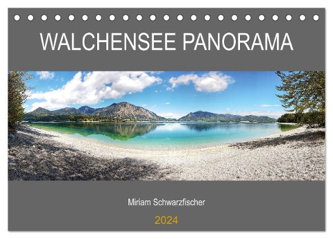 Walchensee Panorama (Tischkalender 2024 DIN A5 quer), CALVENDO Monatskalender - Miriam Schwarzfischer