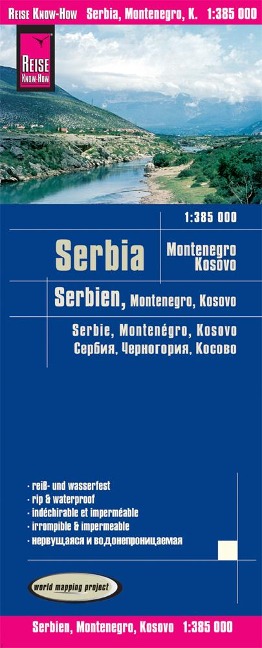 Reise Know-How Landkarte Serbien, Montenegro, Kosovo 1 : 385.000 - 