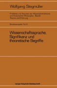 Cover-Bild zum Titel 'Wissenschaftssprache, Signifikanz und theoretische Begriffe' von 'Wolfgang Stegmüller'