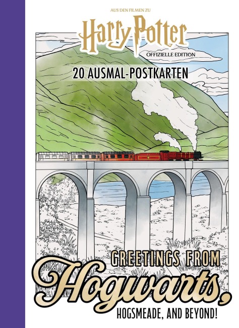 Harry Potter 20 Ausmal-Postkarten: Greetings from Hogwarts, Hogsmeade, and beyond! - 
