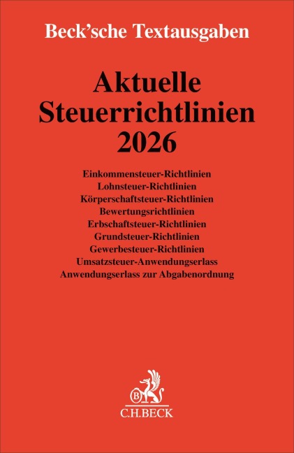 Aktuelle Steuerrichtlinien 2026 - 