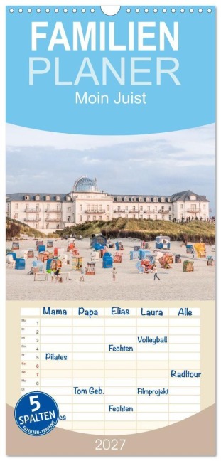 Familienplaner 2027 - Moin Juist mit 5 Spalten (Wandkalender, 21 x 45 cm) CALVENDO - Dietmar Scherf