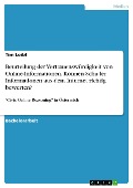 Cover-Bild zum Titel 'Beurteilung der Vertrauenswürdigkeit von Online-Informationen. Können Schu¿ler Informationen aus dem Internet richtig bewerten?' von 'Tim Loibl'