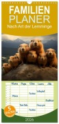 Familienplaner 2026 - Nach Art der Lemminge mit 5 Spalten (Wandkalender, 21 x 45 cm) CALVENDO - Daniela Tapper