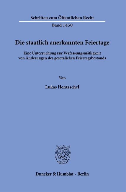 Die staatlich anerkannten Feiertage. - Lukas Hentzschel