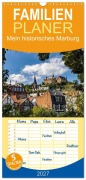 Cover-Bild zum Titel 'Familienplaner 2027 - Mein historisches Marburg mit 5 Spalten (Wandkalender, 21 x 45 cm) CALVENDO' von 'Roland Brack'