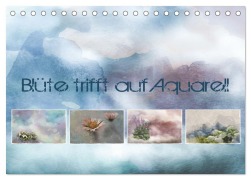 Cover-Bild zum Titel 'Blüte trifft auf Aquarell (Tischkalender 2026 DIN A5 quer), CALVENDO Monatskalender' von 'D. Fischer D. Fischer'