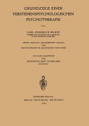 Cover-Bild zum Titel 'Grundzüge Einer Verstehenspsychologischen Psychotherapie' von 'Carl-Friedrich Wendt'
