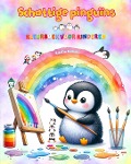Schattige pinguïns - Kleurboek voor kinderen - Creatieve en grappige scènes van lachende pinguïns - Kidsfun Editions