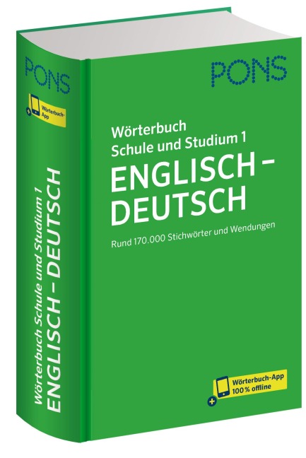 PONS Wörterbuch Schule und Studium Englisch - Deutsch, Band 1 - 