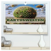 Cover-Bild zum Titel 'Kaktuswelten. Fantasie in Grün und Dorn (hochwertiger Premium Wandkalender 2026 DIN A2 quer), Kunstdruck in Hochglanz' von 'Hanna Wagner'