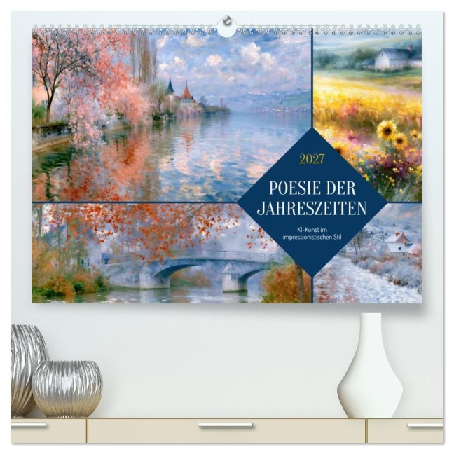 Poesie der Jahreszeiten (hochwertiger Premium Wandkalender 2027 DIN A2 quer), Kunstdruck in Hochglanz - Sabine Löwer