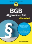 Cover-Bild zum Titel 'BGB Allgemeiner Teil für Dummies' von 'André Niedostadek'