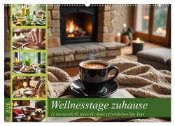 Cover-Bild zum Titel 'Wellnesstage zuhause - 12 anregende KI Ideen für deine persönlichen Spa Tage (Wandkalender 2026 DIN A2 quer), CALVENDO Monatskalender' von 'Fred Schimak'
