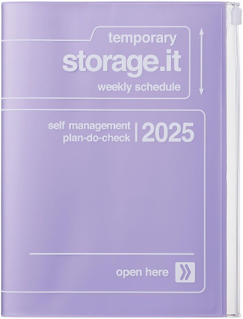 MARK'S 2024/2025 Taschenkalender A5 vertikal, Storage it // Purple - 