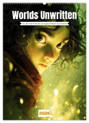 Cover-Bild zum Titel 'Worlds Unwritten (Wandkalender 2026 DIN A2 hoch), CALVENDO Monatskalender' von 'Daniela Tapper'