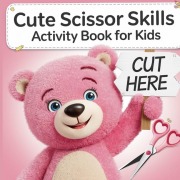 Cover-Bild zum Titel 'Scissor Skills Cute Activity Book for Kids' von 'Laura Bidden'