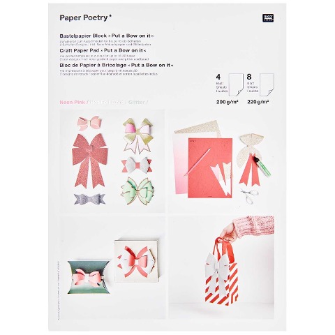 Bastelpapierblock Put A Bow On It! FSC MIX, für bis zu 18 Schleifen - 