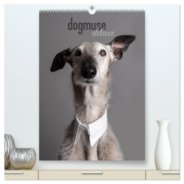 dogmuse deluxe (hochwertiger Premium Wandkalender 2026 DIN A2 hoch), Kunstdruck in Hochglanz - Tanja Noel