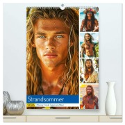 Strandsommer. Männer. Coole Typen am Meer (hochwertiger Premium Wandkalender 2026 DIN A2 hoch), Kunstdruck in Hochglanz - Rose Hurley