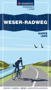 Cover-Bild zum Titel 'KOMPASS Fahrrad-Tourenkarte Weser-Radweg 1:50.000' von ''