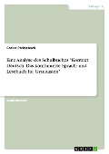 Eine Analyse des Schulbuches "Kontext Deutsch. Das kombinierte Sprach- und Lesebuch für Gymnasien" - Carlos Steinebach