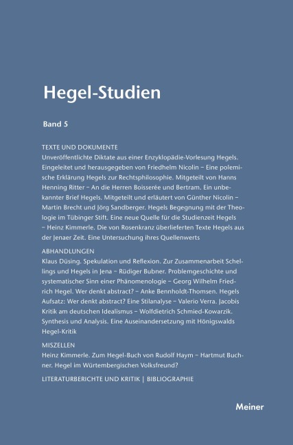 Hegel-Studien / Hegel-Studien Band 5 (1969) - 