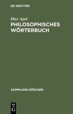 Philosophisches Wörterbuch - Max Apel