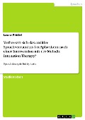 Cover-Bild zum Titel 'Verbessert sich das auditive Sprachverständnis bei Aphasikern nach einer Intervention mit der Melodic Intonation Therapy?' von 'Laura Plößel'