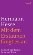 Cover-Bild zum Titel 'Mit dem Erstaunen fängt es an' von 'Hermann Hesse'