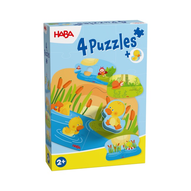 4 erste Puzzles - Tierkinder - 