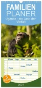 Cover-Bild zum Titel 'Familienplaner 2027 - Uganda - ein Land der Vielfalt mit 5 Spalten (Wandkalender, 21 x 45 cm) CALVENDO' von 'Rsiemer Rsiemer'