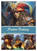 Cover-Bild zum Titel 'Piraten-Fantasy. Wilde Seeräuber-Romantik im Mittelalter (Wandkalender 2026 DIN A2 hoch), CALVENDO Monatskalender' von 'Rose Hurley'