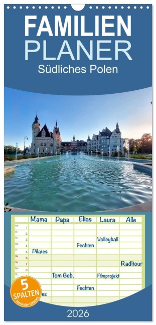Familienplaner 2026 - Südliches Polen mit 5 Spalten (Wandkalender, 21 x 45 cm) CALVENDO - Gisela Kruse