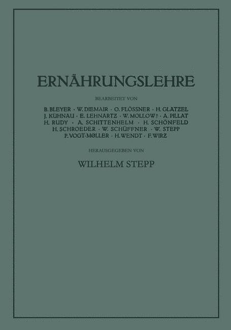 Ernährungslehre - Wilhelm Stepp