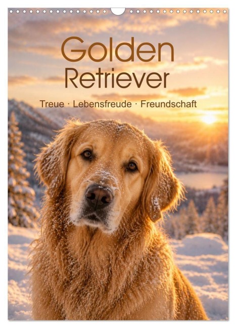 Golden Retriever - Treue, Lebensfreude und Freundschaft (Wandkalender 2027 DIN A3 hoch), CALVENDO Monatskalender - Emilia Hartmann
