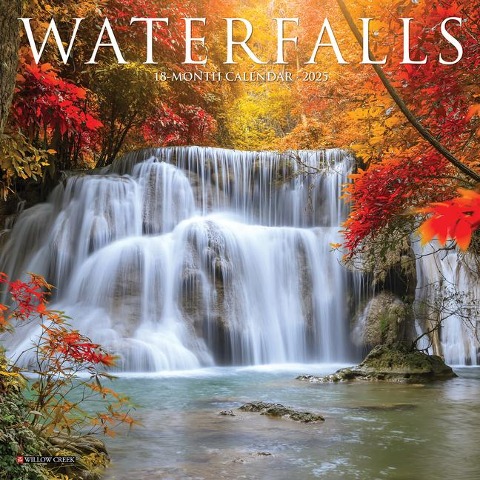 Waterfalls 2025 7 X 7 Mini Wall Calendar - Willow Creek Press
