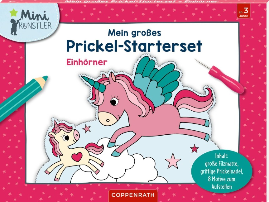 Mein großes Prickel-Starterset: Einhörner - 