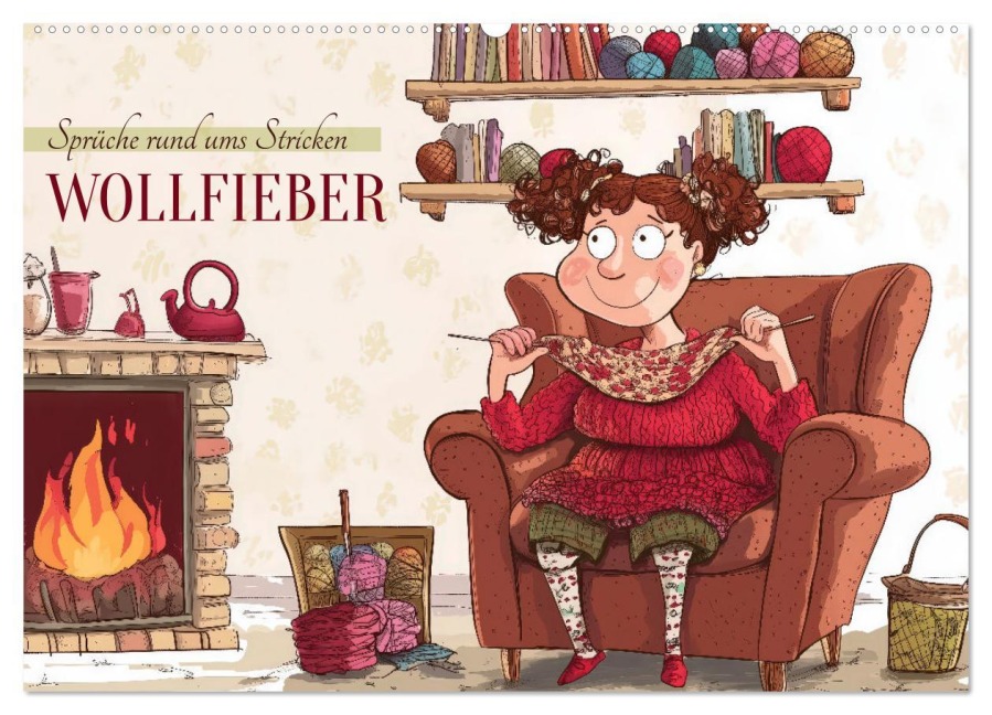 Wollfieber (Wandkalender 2026 DIN A2 quer), CALVENDO Monatskalender - Sabine Löwer