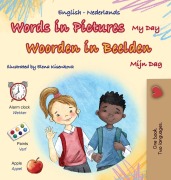 Cover-Bild zum Titel 'Words in Pictures - My Day (English Dutch Bilingual Children's Book)' von 'Kidkiddos Books'