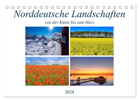 Norddeutsche Landschaften (Tischkalender 2024 DIN A5 quer), CALVENDO Monatskalender - Joachim Hasche