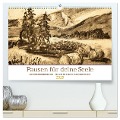 Pausen für deine Seele - Seelenlandschaften in Sepia - Ein Jahr der Ruhe mit Kohlezeichnungen (hochwertiger Premium Wandkalender 2025 DIN A2 quer), Kunstdruck in Hochglanz - Michaela Schimmack